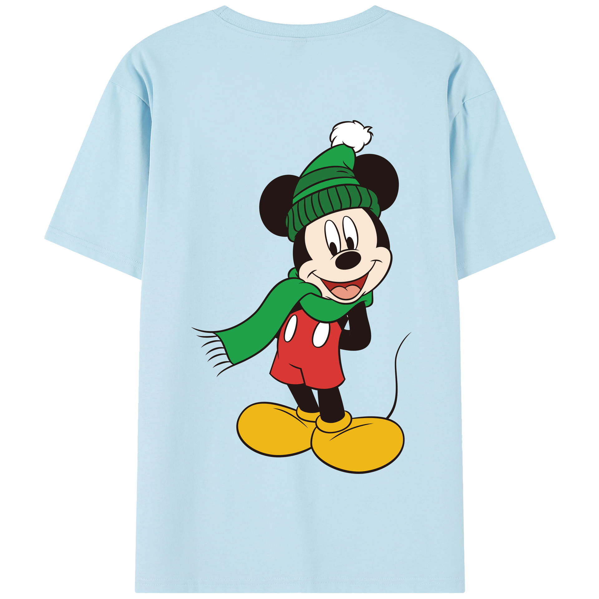 （画像用） ミッキーマウス Mickey Mouse 綿100％半袖Tシャツ（背面プリント）